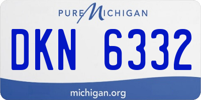 MI license plate DKN6332