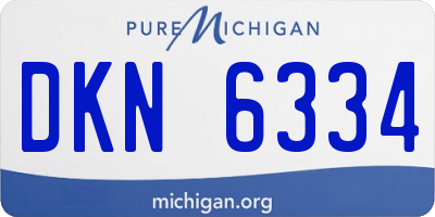 MI license plate DKN6334