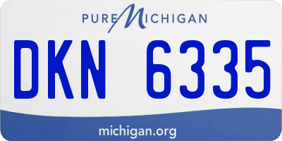MI license plate DKN6335