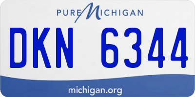 MI license plate DKN6344