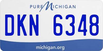 MI license plate DKN6348