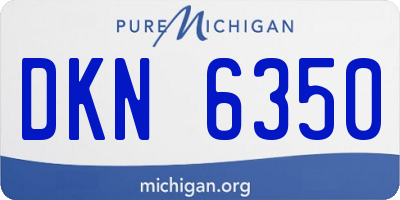 MI license plate DKN6350
