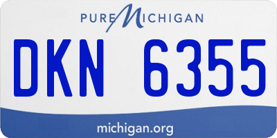 MI license plate DKN6355