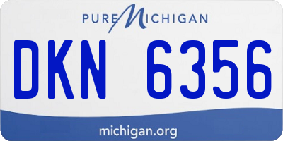 MI license plate DKN6356
