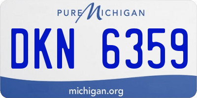 MI license plate DKN6359