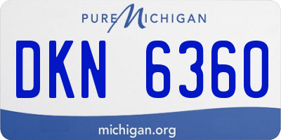 MI license plate DKN6360