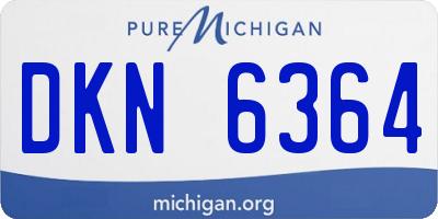 MI license plate DKN6364