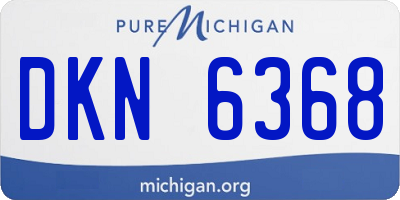MI license plate DKN6368