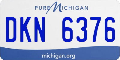 MI license plate DKN6376