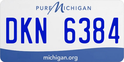 MI license plate DKN6384