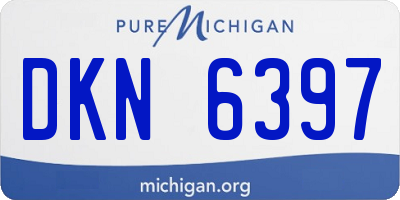 MI license plate DKN6397