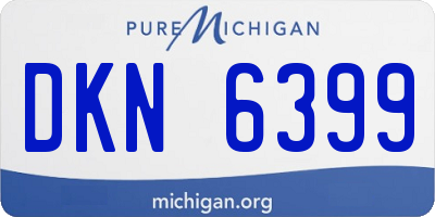 MI license plate DKN6399