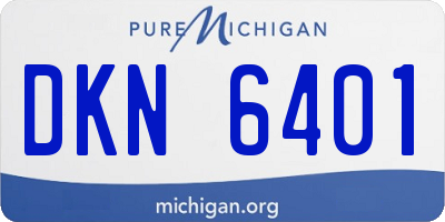 MI license plate DKN6401