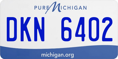MI license plate DKN6402