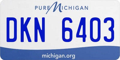 MI license plate DKN6403