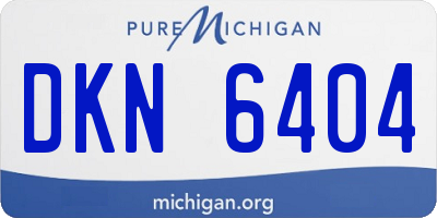 MI license plate DKN6404