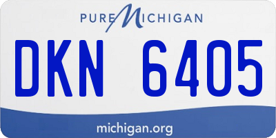 MI license plate DKN6405