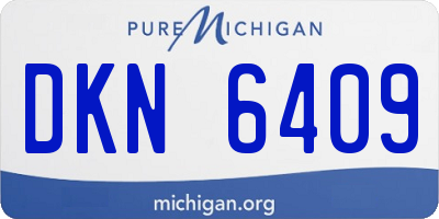 MI license plate DKN6409