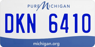 MI license plate DKN6410