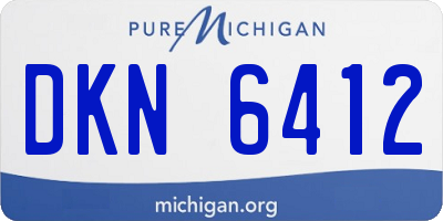 MI license plate DKN6412