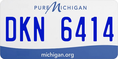 MI license plate DKN6414