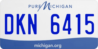 MI license plate DKN6415