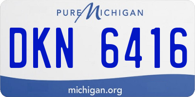 MI license plate DKN6416