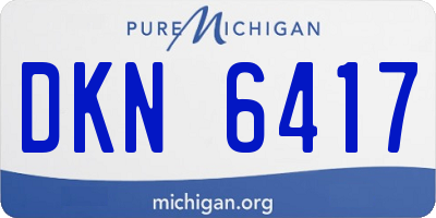 MI license plate DKN6417