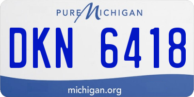 MI license plate DKN6418