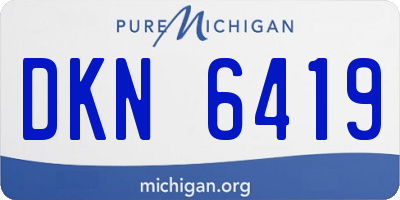MI license plate DKN6419