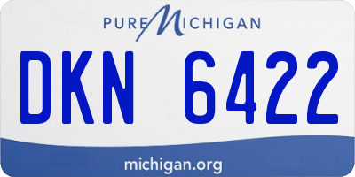 MI license plate DKN6422