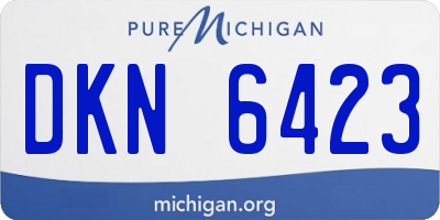 MI license plate DKN6423