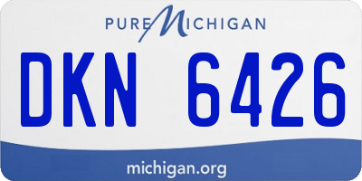 MI license plate DKN6426