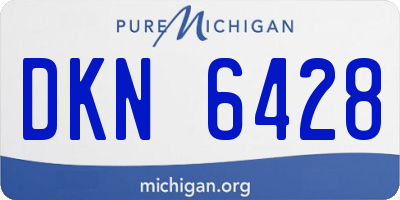 MI license plate DKN6428