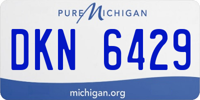 MI license plate DKN6429