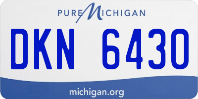MI license plate DKN6430