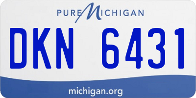 MI license plate DKN6431