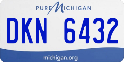 MI license plate DKN6432