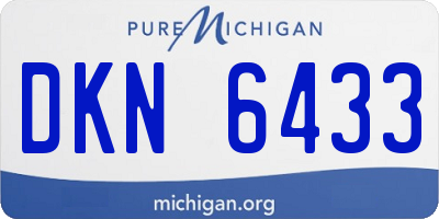 MI license plate DKN6433