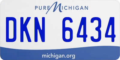 MI license plate DKN6434