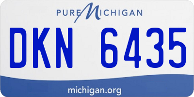 MI license plate DKN6435