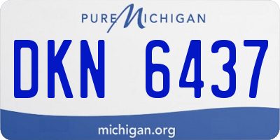 MI license plate DKN6437