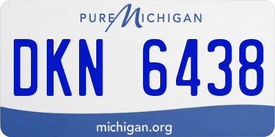 MI license plate DKN6438