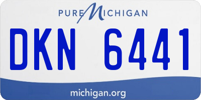 MI license plate DKN6441