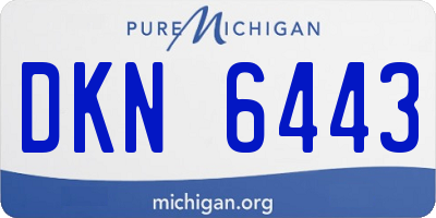 MI license plate DKN6443