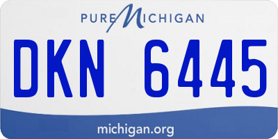 MI license plate DKN6445
