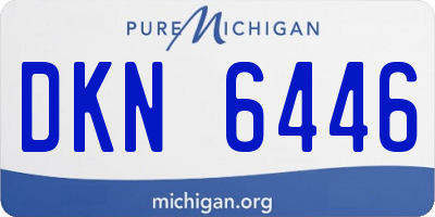 MI license plate DKN6446