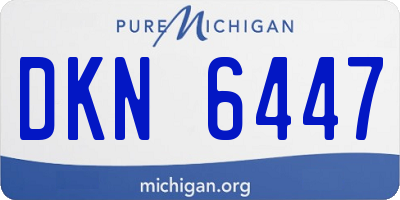 MI license plate DKN6447