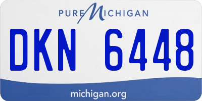 MI license plate DKN6448