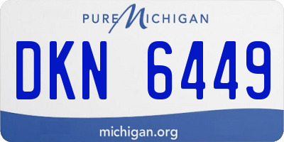 MI license plate DKN6449